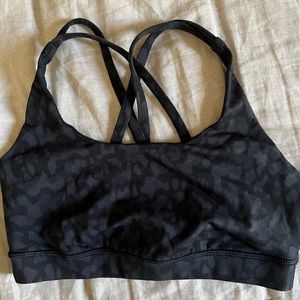 Lululemon Energy Bra Black Leopard